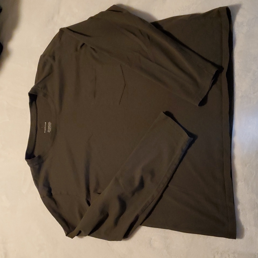 Everlane long sleeve boxy pocket tee large